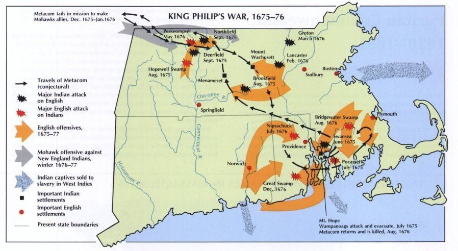 Using a King Philips War Map: How Can It Help You Understand This Historic Conflict Better?