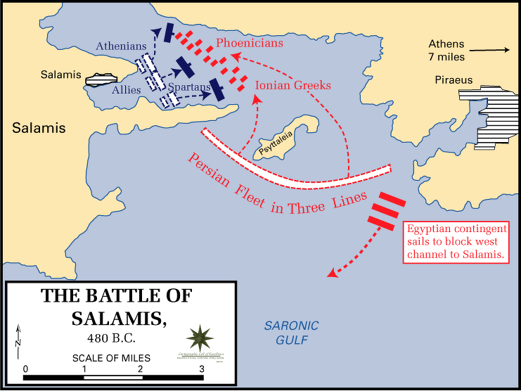 Want to easily see where events happened? A map of the persian wars makes history visual.