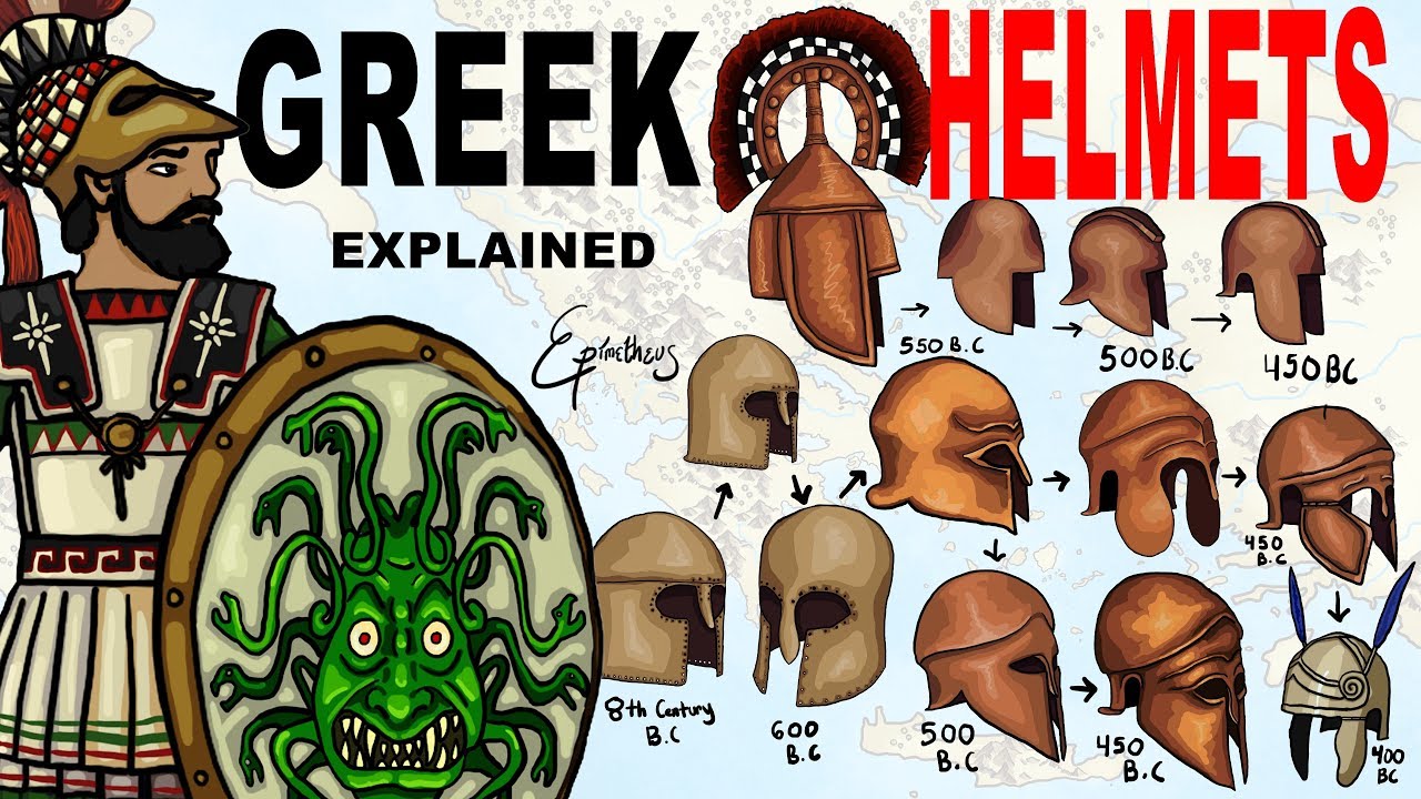 What kinds of ancient greek war helmets were there? Learn about the key types they wore.