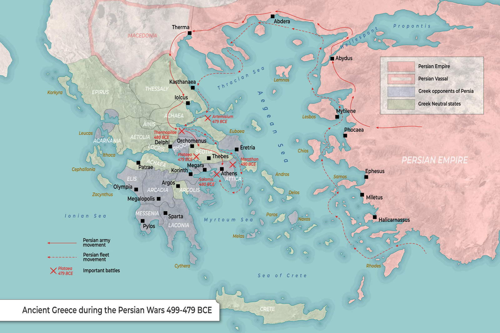 Confused by the greek persian war map? Understand the ancient conflict better with these maps!
