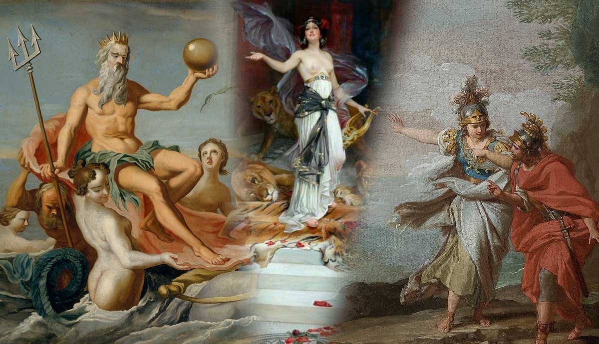 What roles do gods in the Odyssey play? Uncover their main actions and motivations in the story.