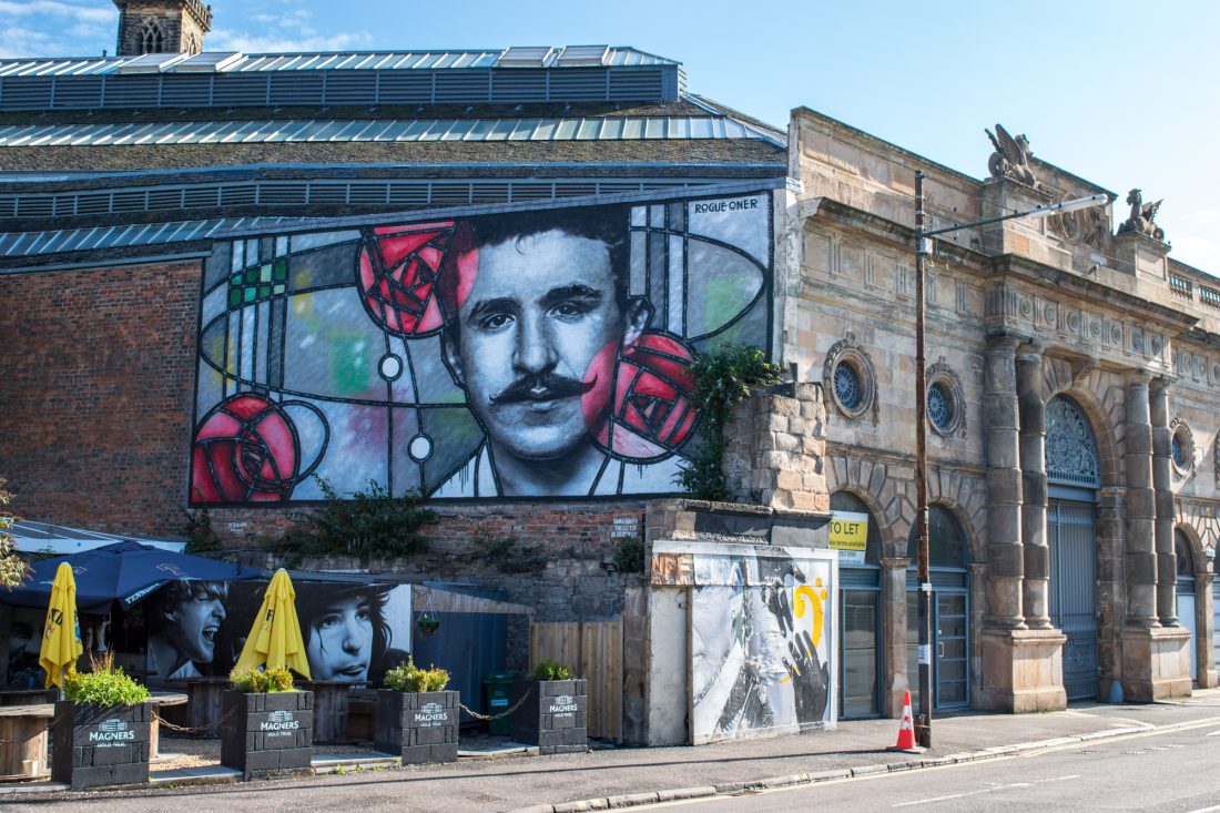 Where can you find Charles Rennie Mackintosh rose artwork? Discover famous examples and their locations.