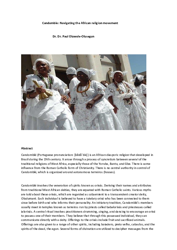 Candomble politics explained easily what you should know first?