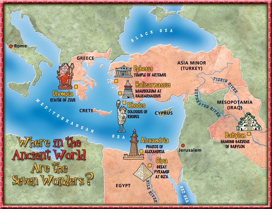 What the 7 wonders of the world map shows: Must-see sites revealed.