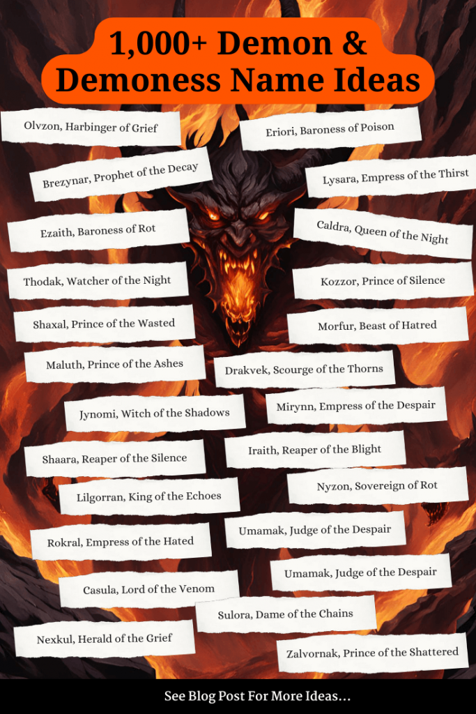 Need Cool Demon Names Discover These 10 Unique Badass Options Fast